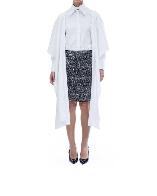 Karl Lagerfeld White Karl Studio Poplin Blouse