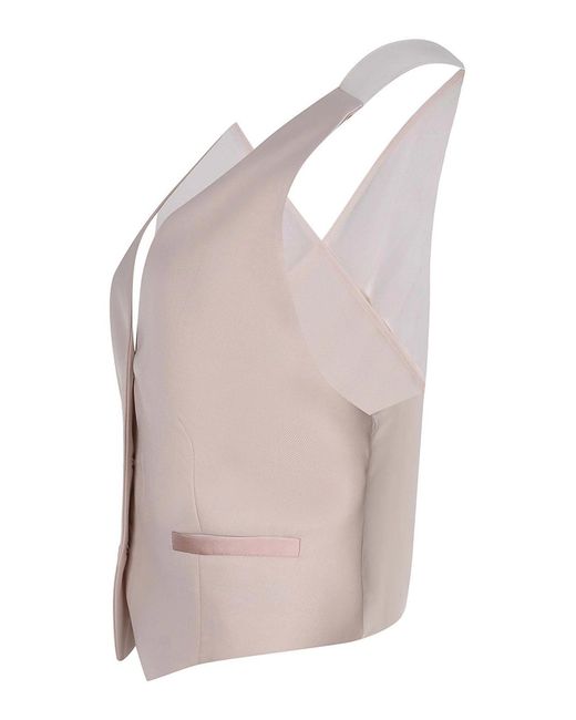 Dondup Pink Vest Made Of Wool Blend