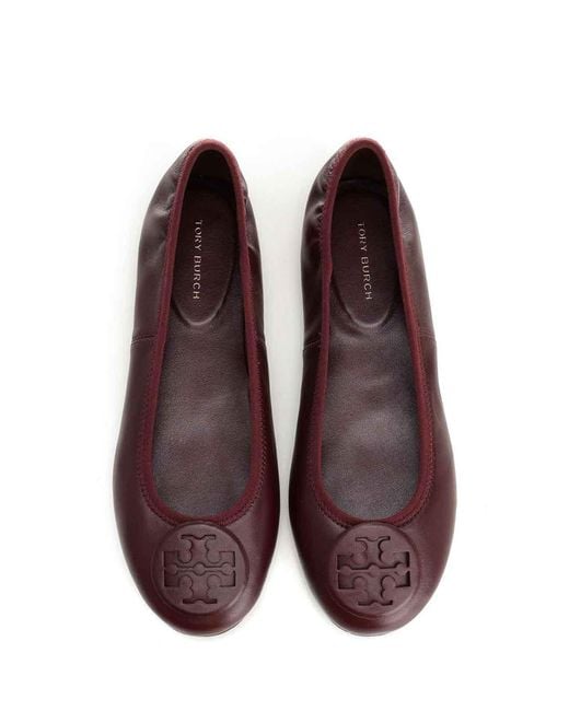 Tory Burch Brown Reva Travel Ballerina