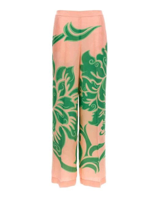 Etro Green Silk Pants