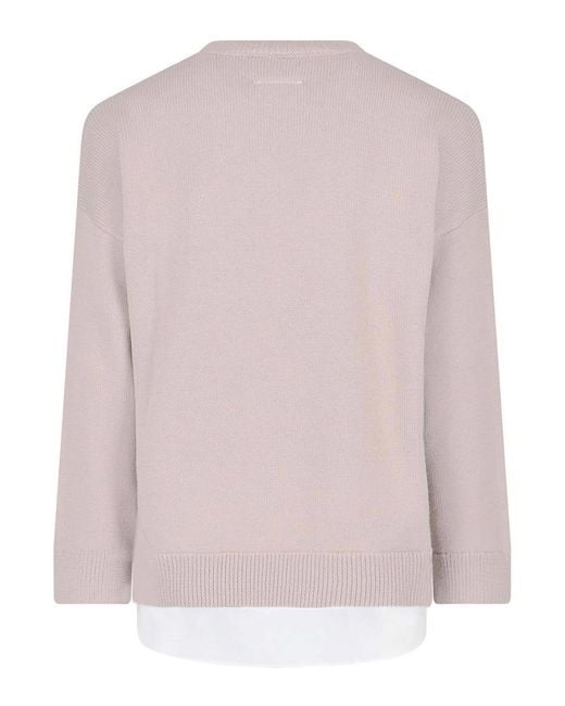 MM6 by Maison Margiela Pink Logo Sweater for men