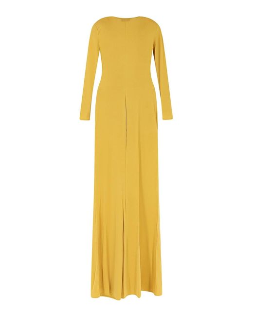 Elisabetta Franchi Yellow Vestito Lungo Carpet