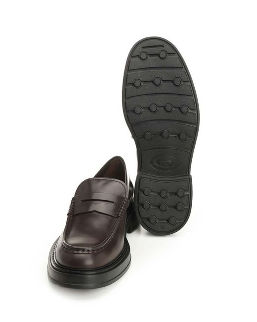 Tod's Gray Leather Loafer for men