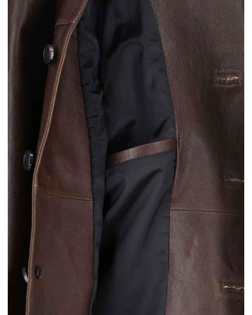 TONYWACK Brown Lambskin Jacket for men