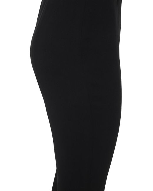 Blumarine Black Flared And Cropped Trousers