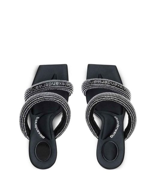 Alexander Wang White Crystal-Embellished Stiletto Sandals