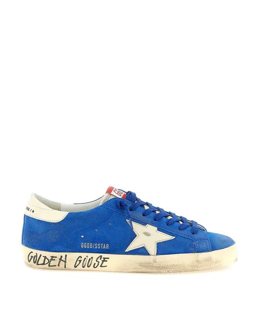 Golden Goose Deluxe Brand Blue Superstar Sneakers for men