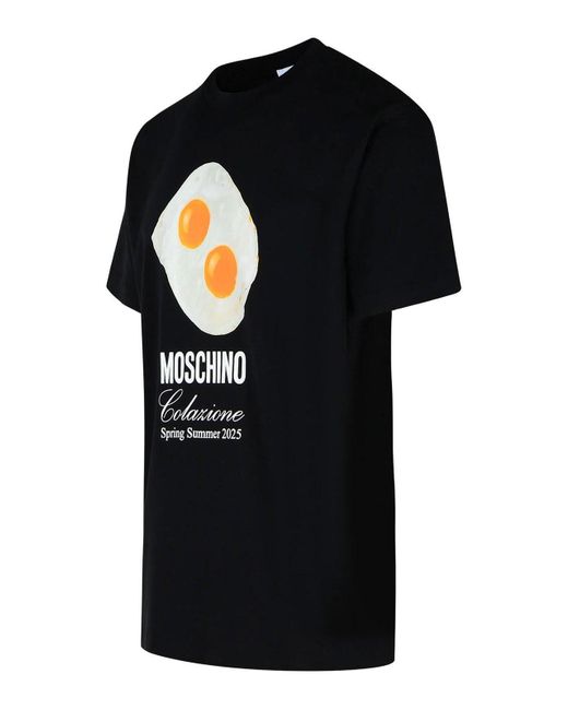 Moschino Black Cotton T-Shirt for men