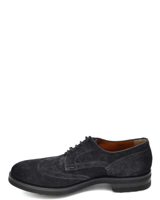Santoni Black Derby for men