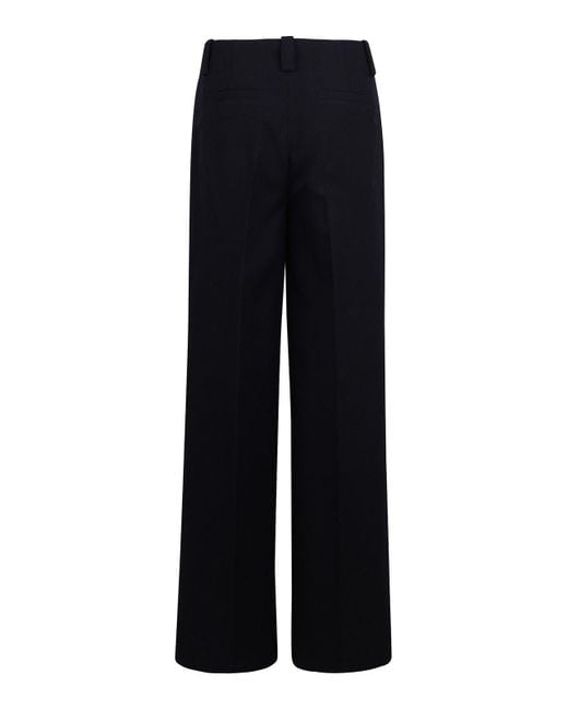 Moncler Blue Palazzo Trousers With Folds