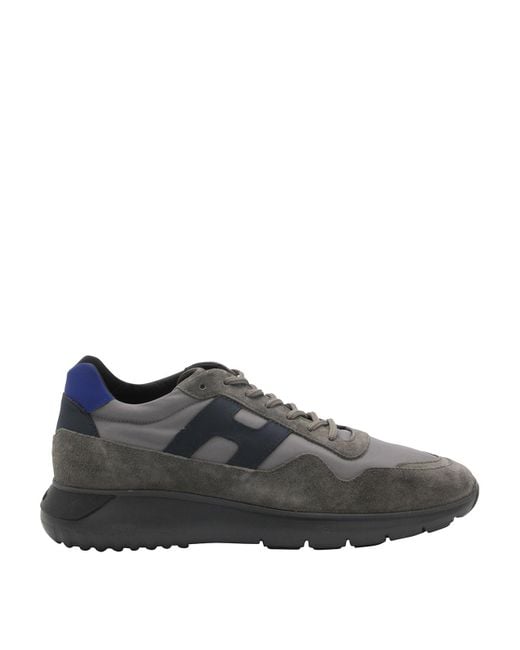 Hogan Grey And Suede Interactive Sneakers in Gray for Men | Lyst