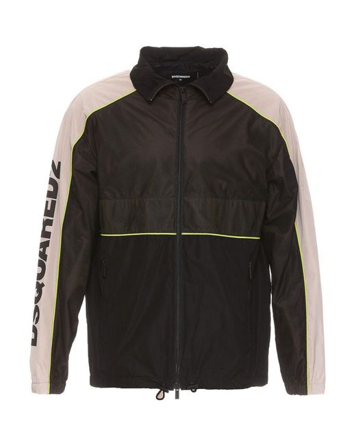 DSquared² Black Tech Fabric Jacket for men