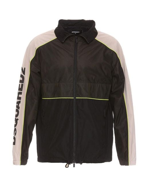DSquared² Black Tech Fabric Jacket for men