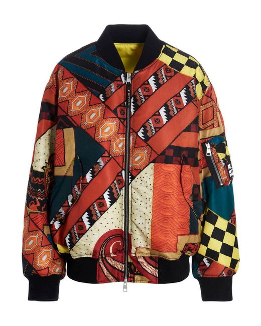 Etro Red Vanessa Reversible Bomber Jacket