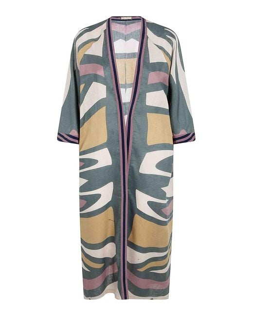 VOLANTIS Blue Cardy Kimono Jacket