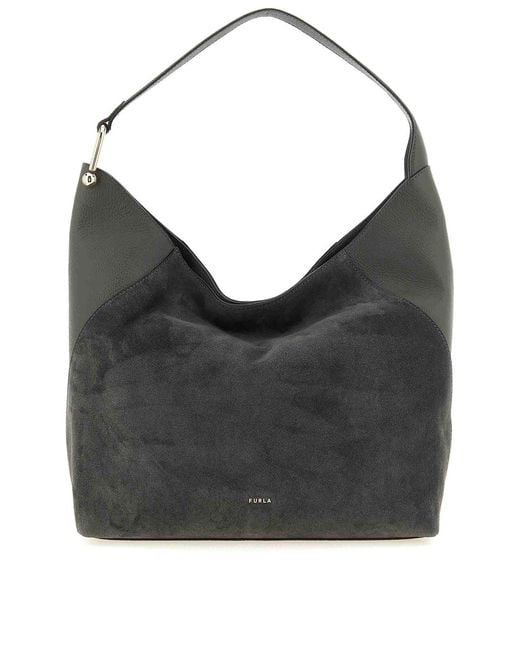Furla Black Lara Large Shoulder Bag