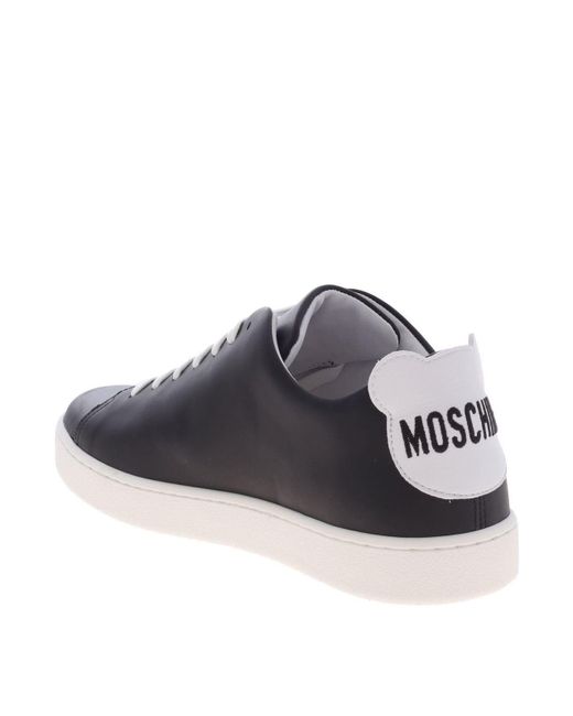Moschino Blue Teddy Logo And Patch Sneakers for men