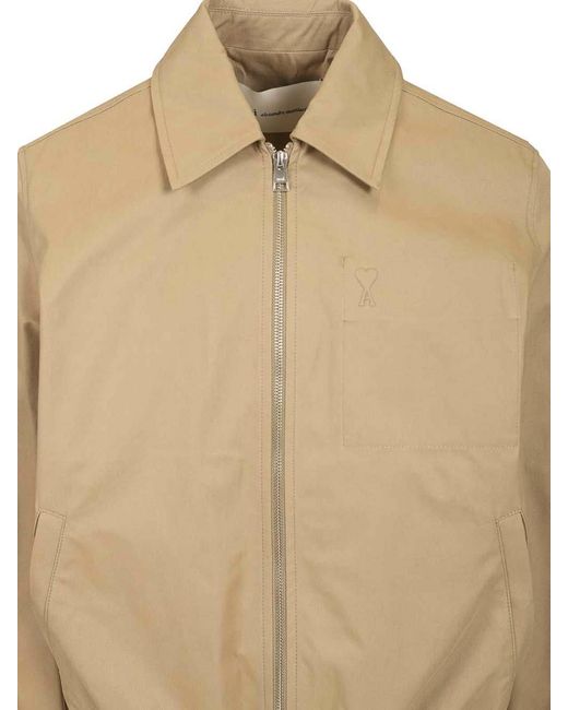 AMI Natural Ami Zipped Jacket for men
