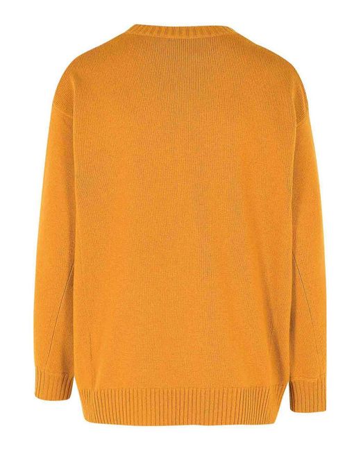 Max Mara Orange Fido Wool Blend T-Shirt