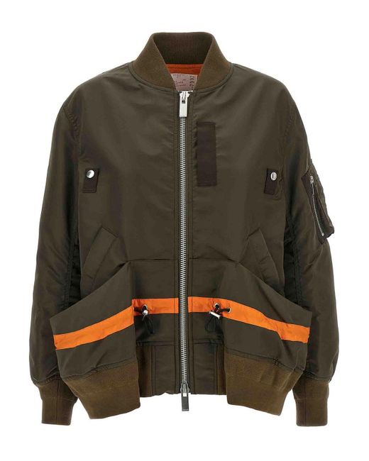 Sacai Multicolor Drawstring Bomber Jacket