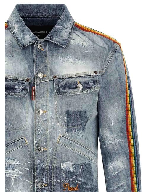 DSquared² Blue La Jean Denim Jacket for men