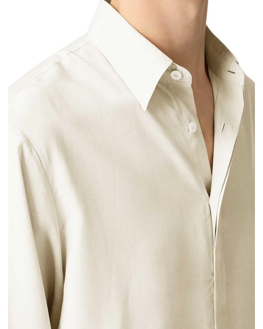 Lardini White Linen And Natural Fiber Shirt for men