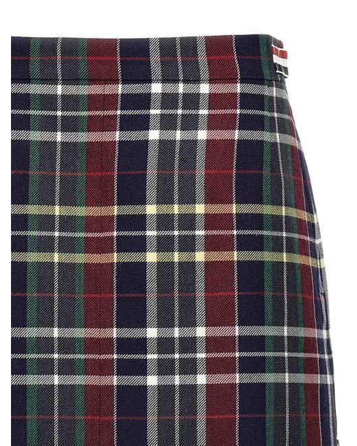 Thom Browne Red Miniskirt Check