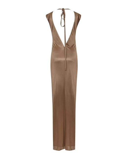 Elisabetta Franchi Natural Carpet Dress