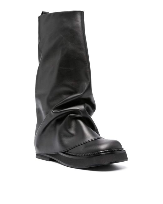The Attico Black Robin Leather Boots