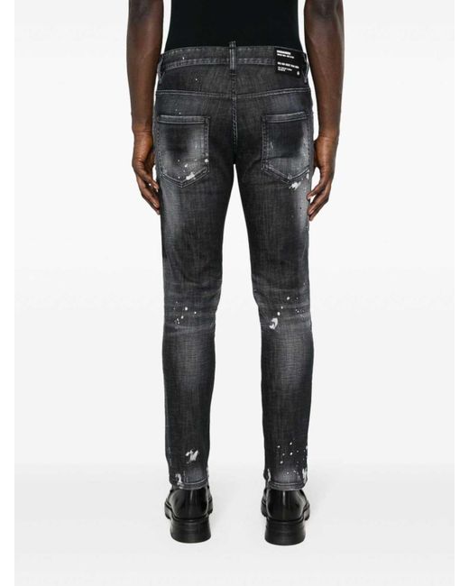 DSquared² Black Skinny Jeans for men