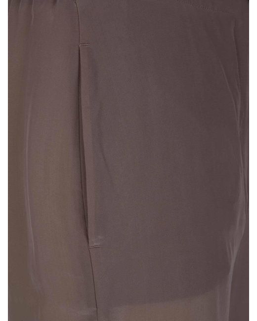 Seventy Brown Mixed Silk Sand Wash Trousers