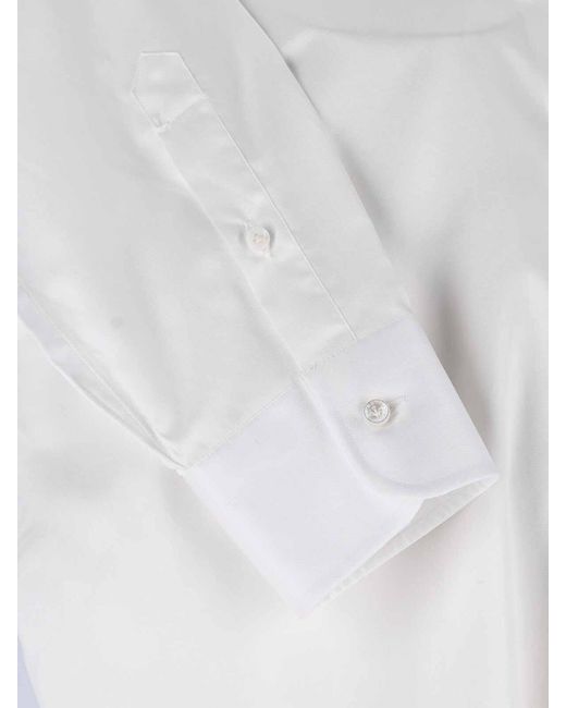 Barba Napoli White Cotton Shirt for men
