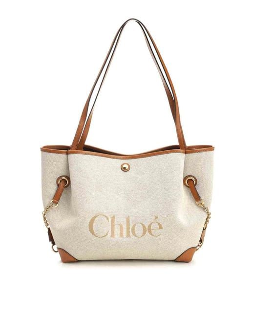 Chloé White Chlo Clover Canvas Bag