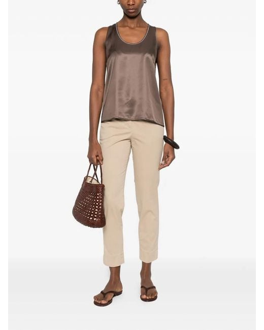 Peserico Natural Straight Leg Trousers