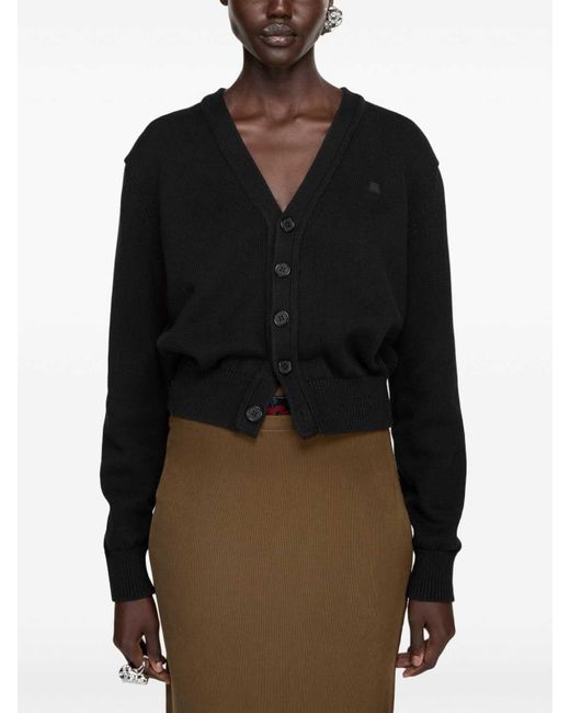 Acne Black Cotton Cardigan for men