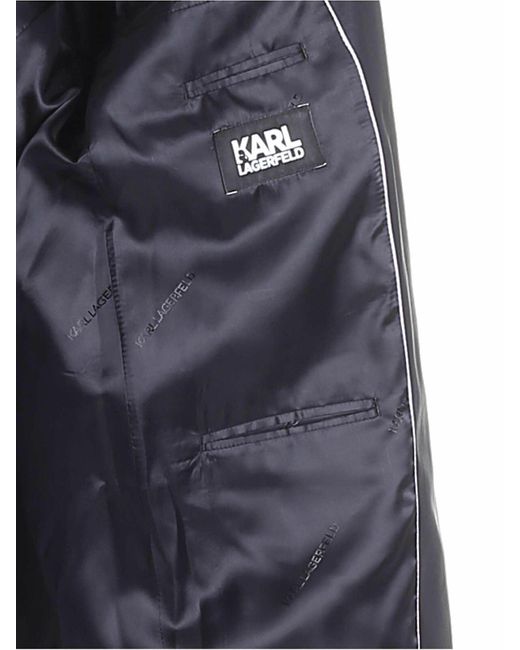 Karl Lagerfeld Blue Two-Button Wool Dress for men