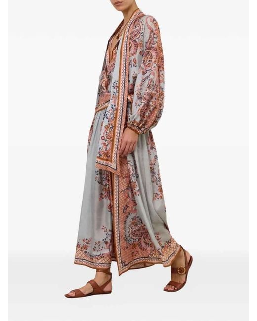 Zimmermann White Aster Tie Neck Blouse