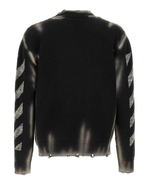 Off-White c/o Virgil Abloh Black Diag Arr Corrosion Sweater for men
