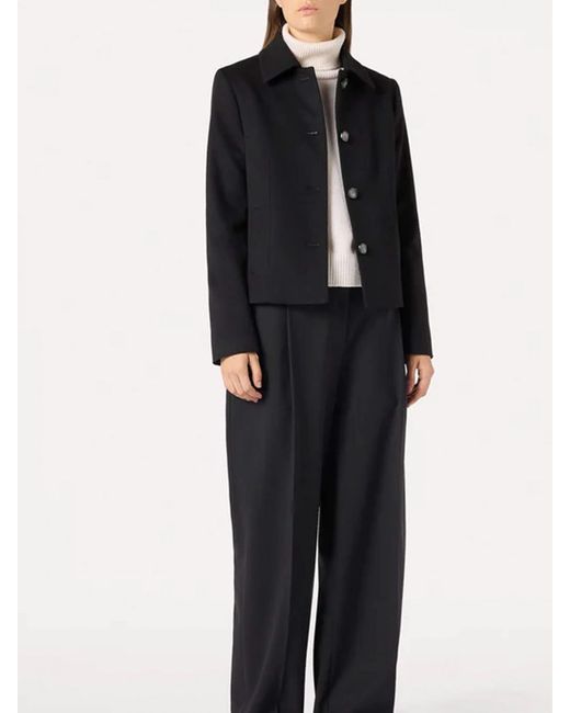 Lardini Black Single-Breasted Wool Jacket