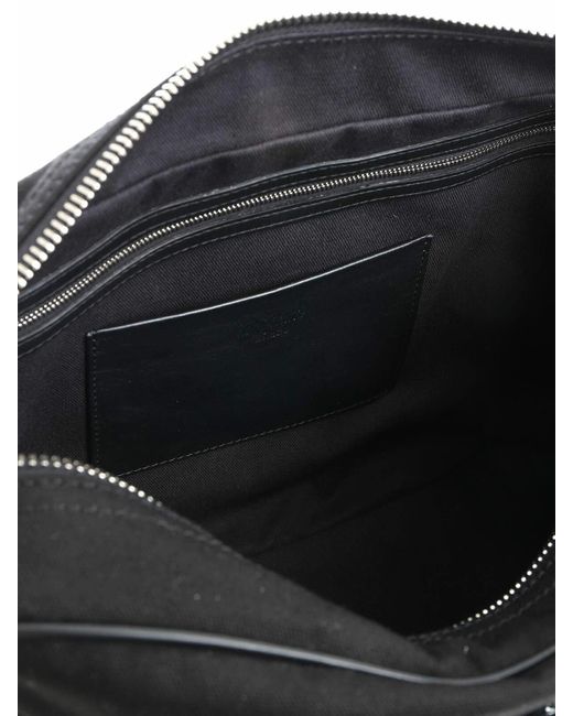 Moschino Black Fabric Handbag With Padlock for men