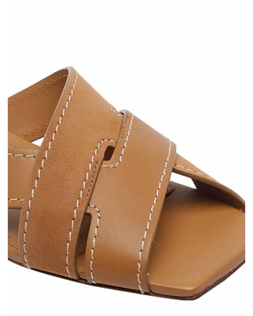 Tod's Brown Leather Sandals