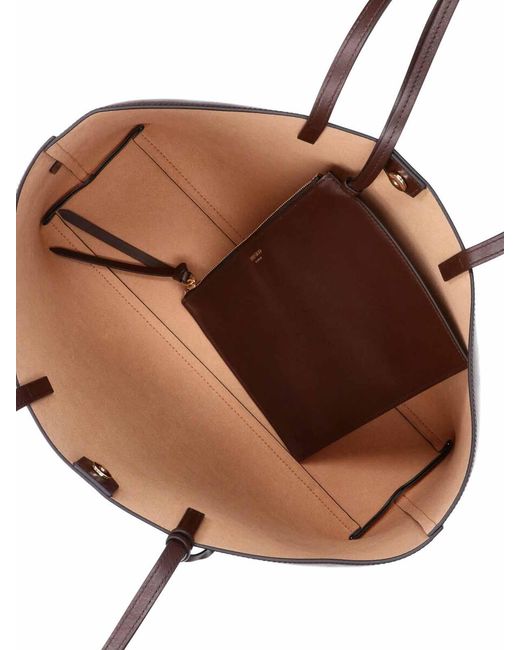 Jimmy Choo Brown Nine2Five East-West Tote Bag