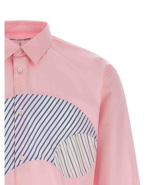 Comme des Garçons Pink Insert Shirt for men