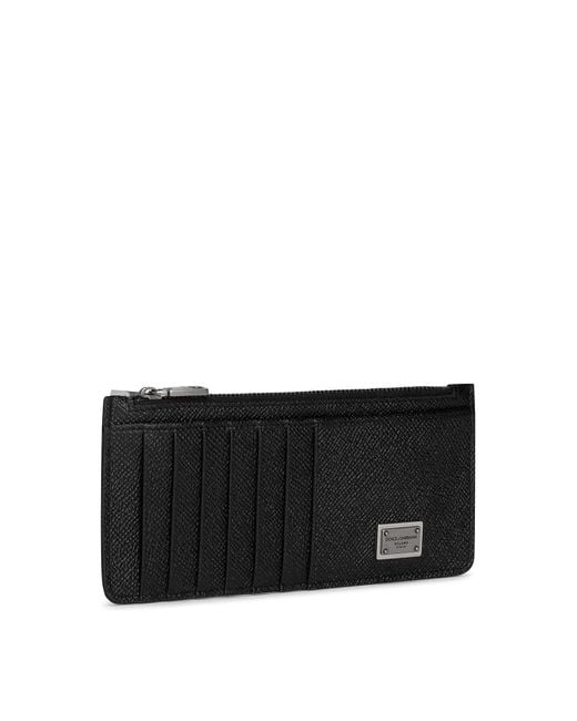 Dolce & Gabbana Black Card Holder St.Dauphine Accessories for men