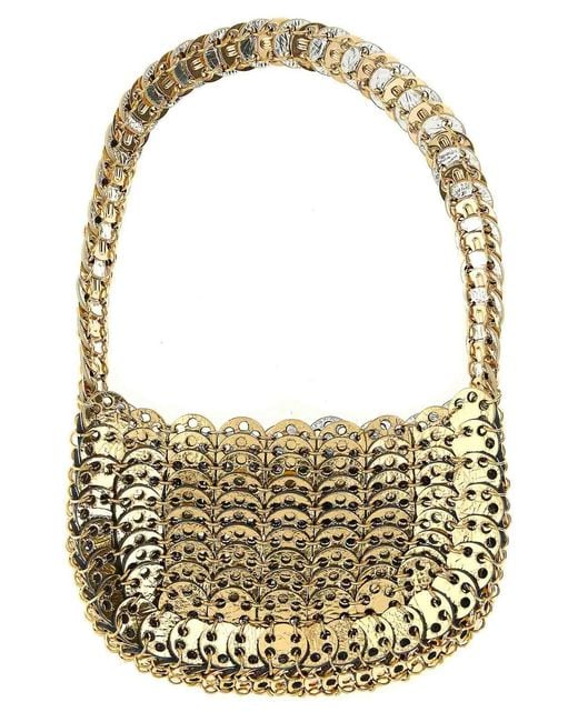 Rabanne Metallic Moon Flip Reversible Shoulder Bag