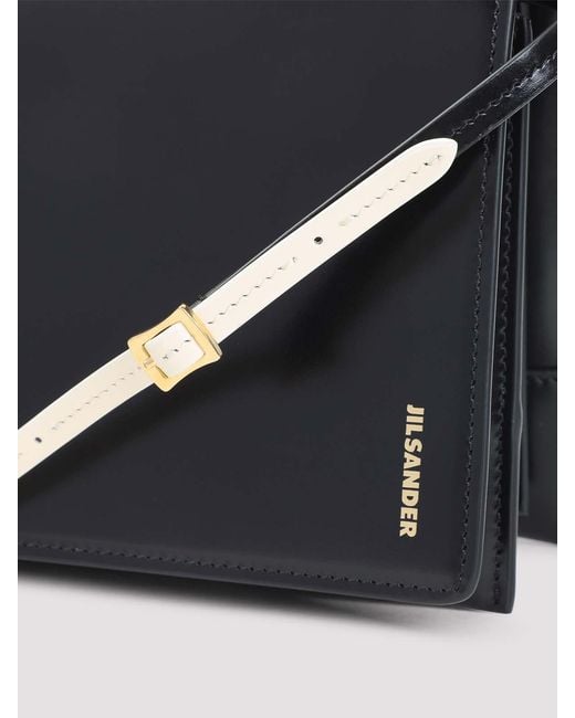 Jil Sander White File Shoulder Bag
