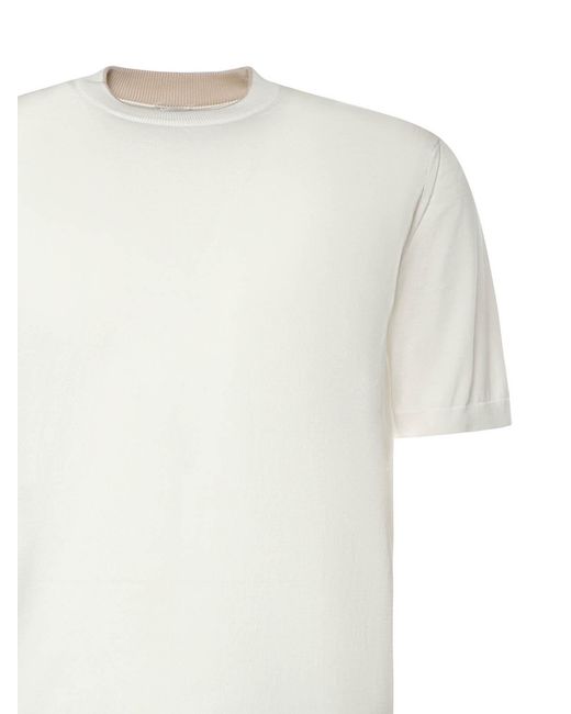 Eleventy White Cotton T-Shirt for men