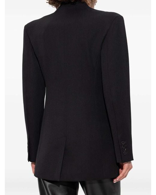 The Attico Black Wool Gabardine Jacket