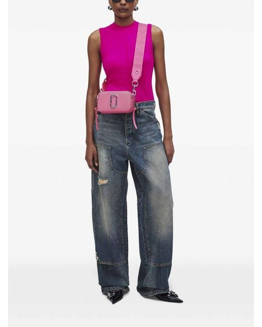 Marc Jacobs Pink The Solid Snapshot Crossbody Bag