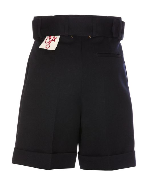 Golden Goose Deluxe Brand Black Demetra Belted Shorts